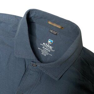 Kuhl Stoke Shirt XL Dark Gray Tapered Fit 5 Panel Button Up 7270 Long Sleeve